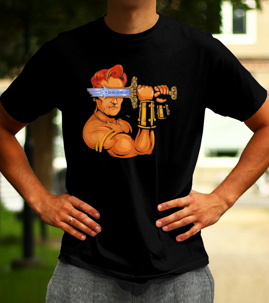 Conan O'Brien Barbarian Parody Sword T-Shirt