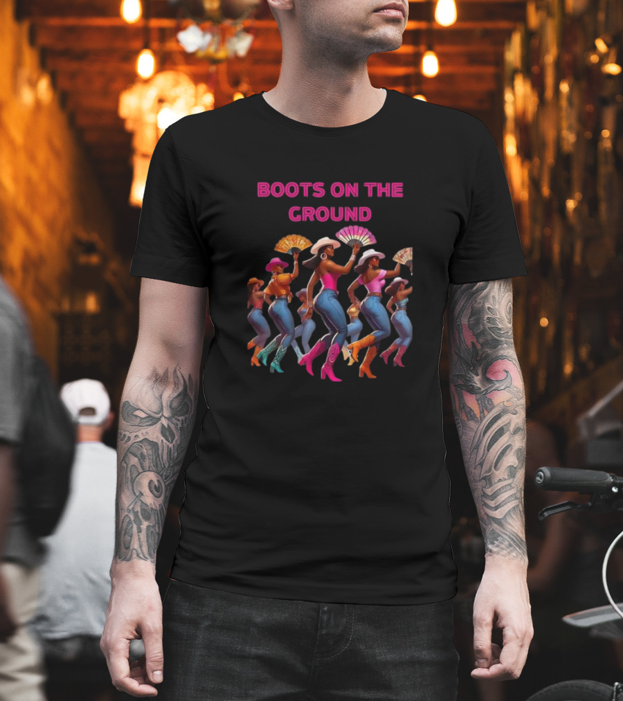 Boots On The Ground Cowgirl Dance Fiesta T-Shirt