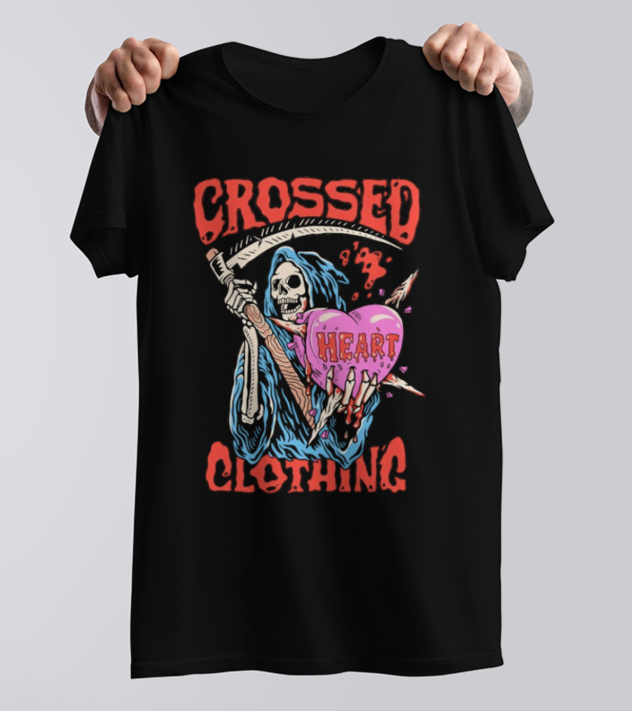 Crossed Heart Death Grim Reaper T-Shirt