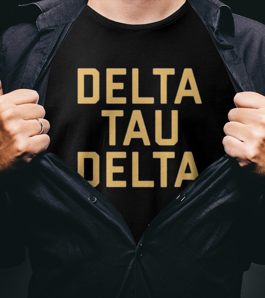 Delta Tau Delta Greek Letters Block Style T-Shirt