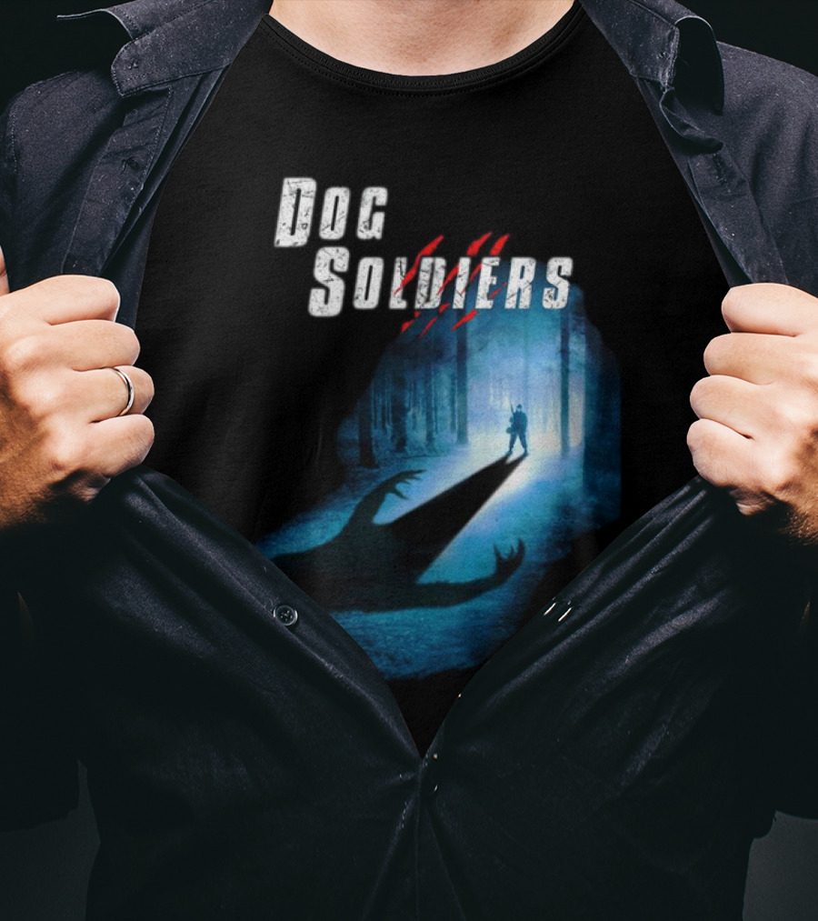 Dog Soldiers Werewolf Shadow In Forest Scene T-Shirt