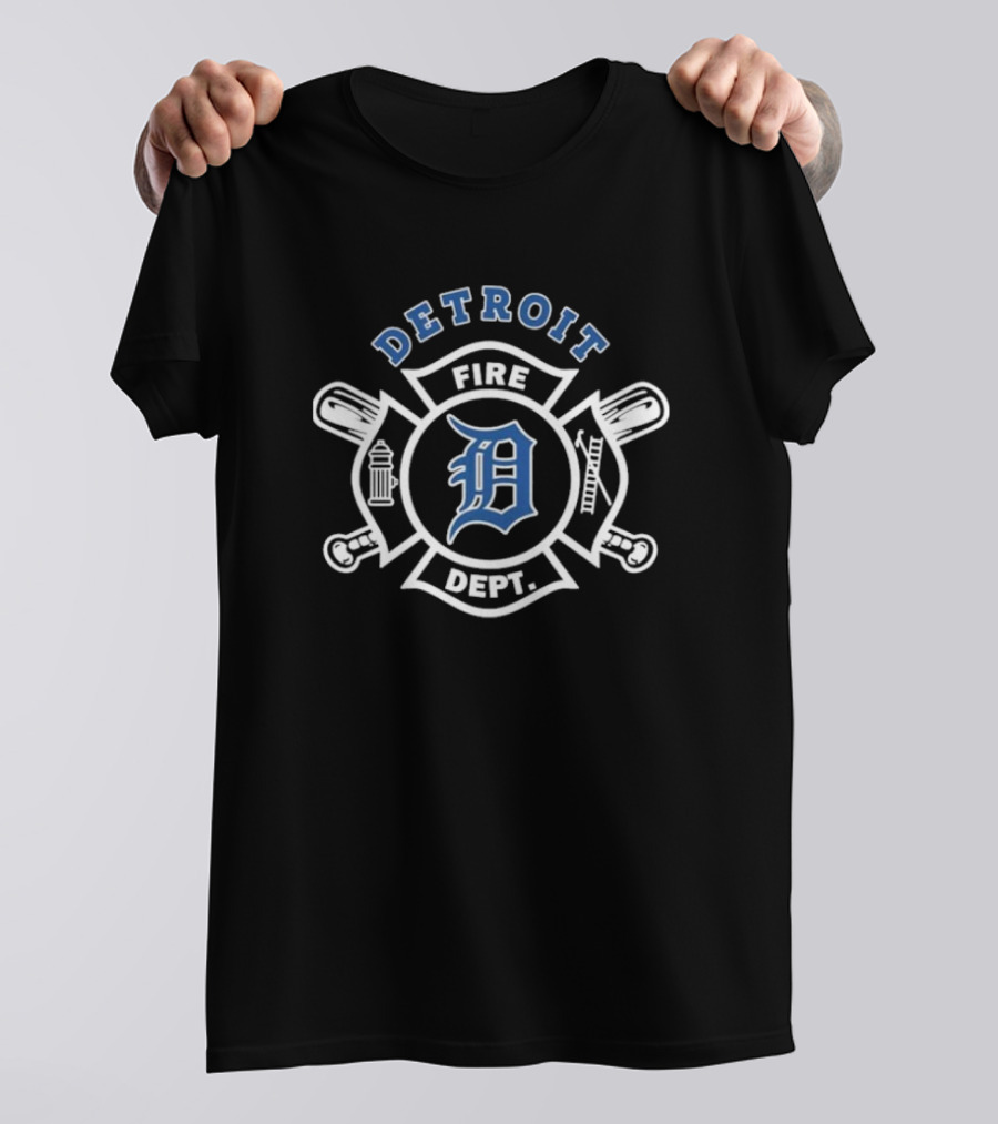 Detroit Fire Dept Firefighters Classic D Emblem T-Shirt