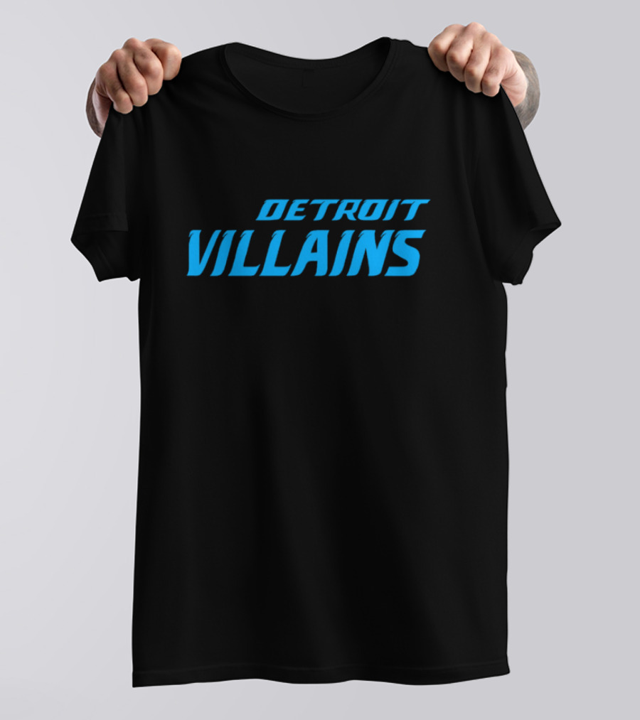 Detroit Villains Football Grit Sports Design T-Shirt