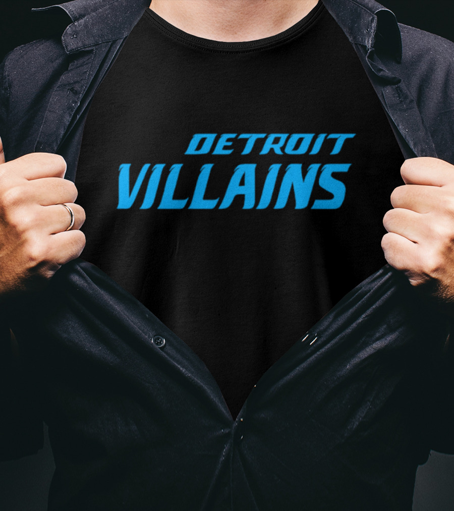 Detroit Villains Football Grit Sports Design T-Shirt