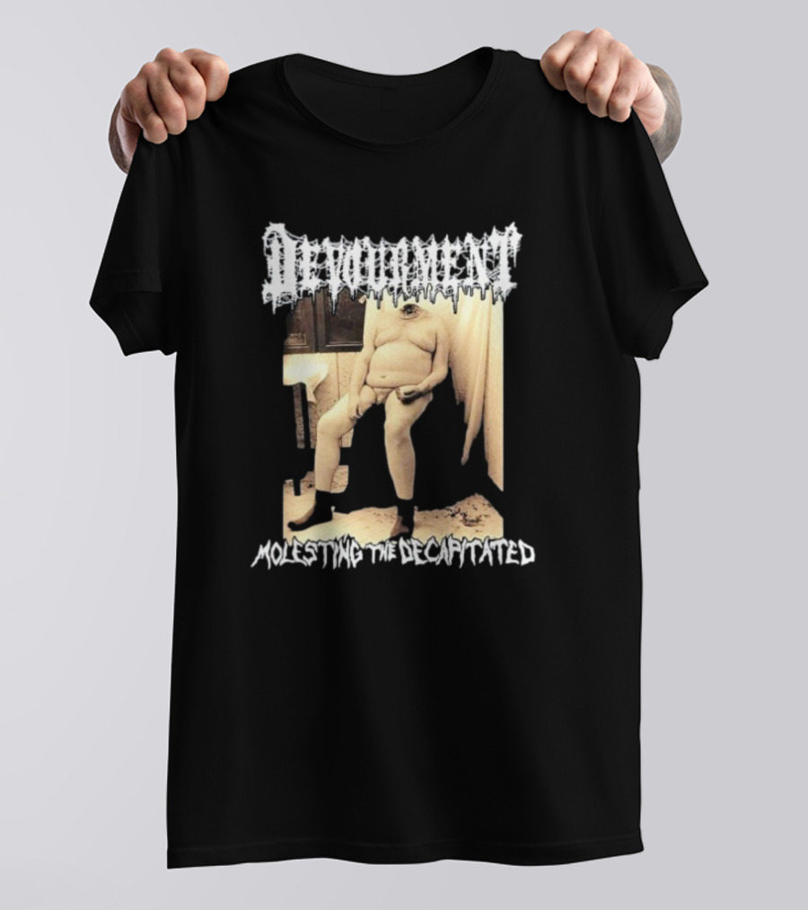 Devourment Molesting The Decapitated Graphic With Figure And Text T-Shirt