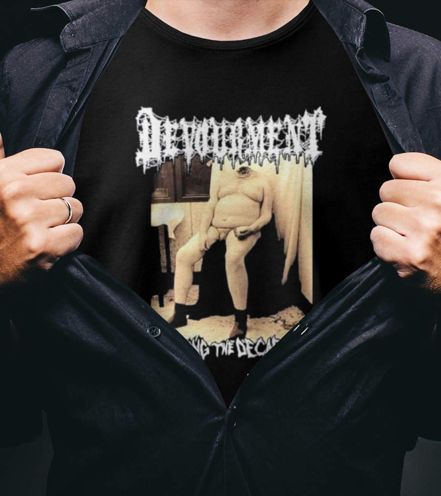 Devourment Molesting The Decapitated Graphic With Figure And Text T-Shirt