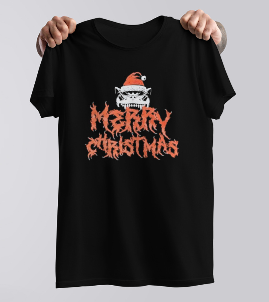 Merry Christmas Download Festival Santa Hat Monster T-Shirt