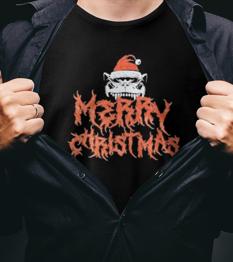 Merry Christmas Download Festival Santa Hat Monster T-Shirt