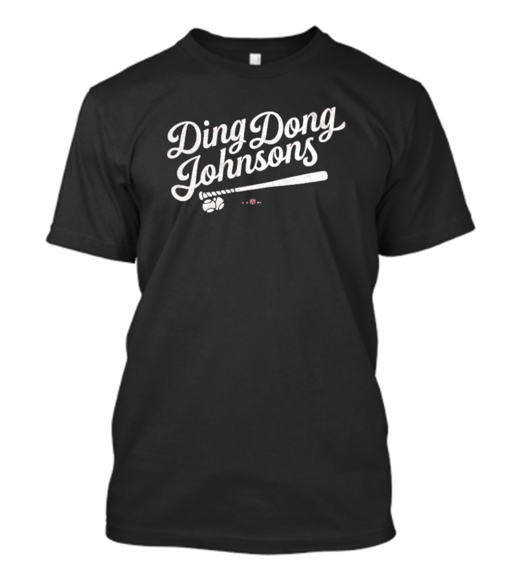 Ding Dong Johnsons Baseball Bat And Ball Retro Style T-Shirt