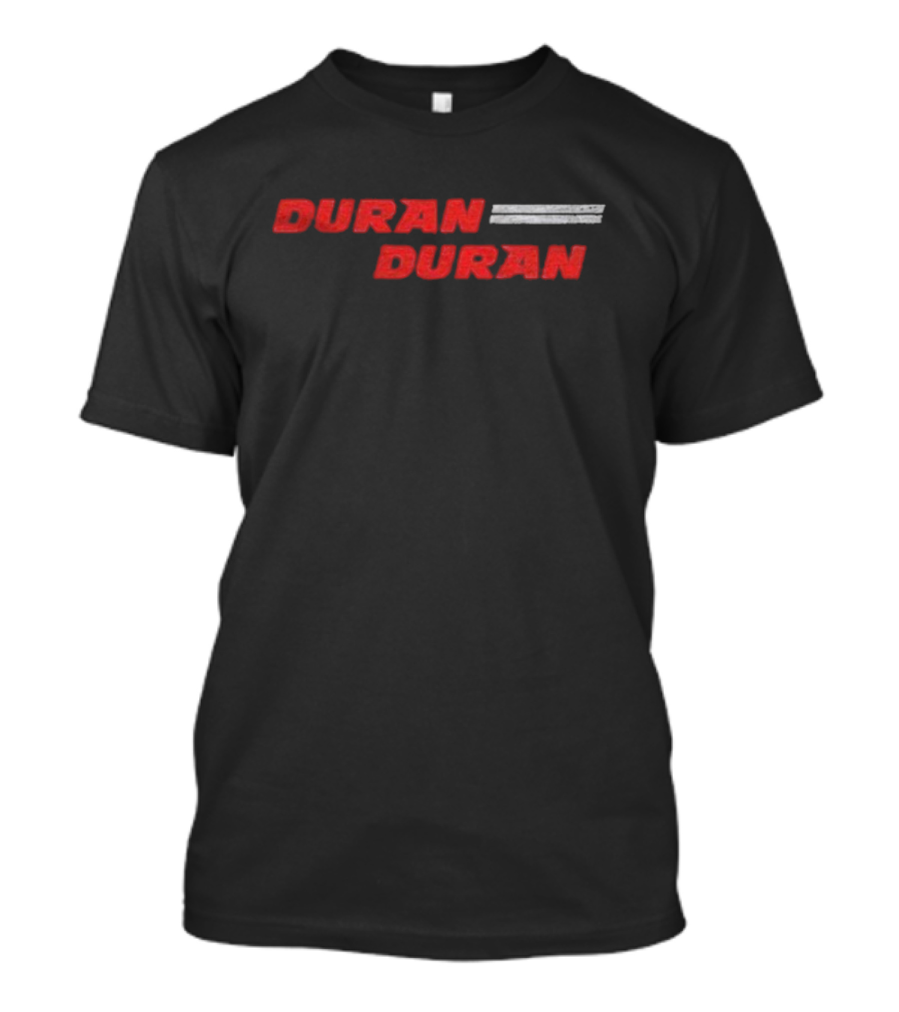 Duran Duran Classic Red Text On Textured Background T-Shirt