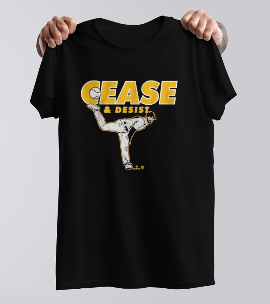 Cease And Desist Baseball Player Pitching Action T-Shirt
