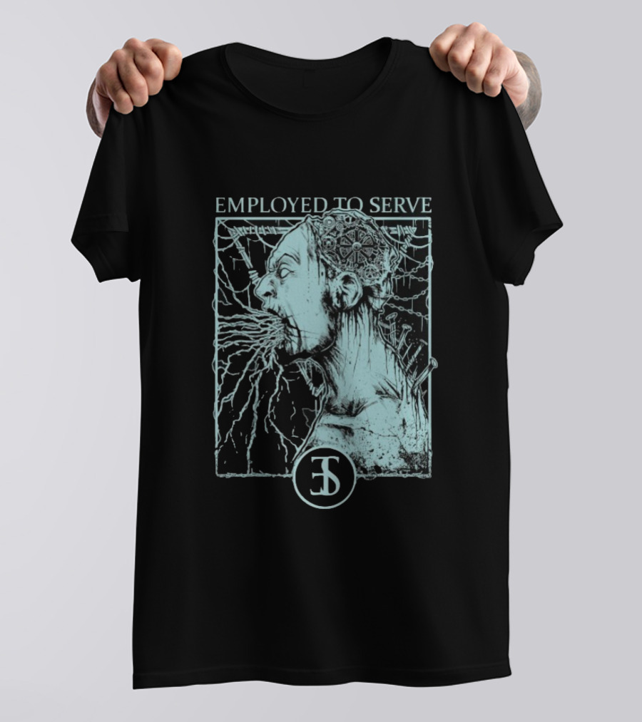 Employed To Serve Force Fed Intense Scream Artwork T-Shirt