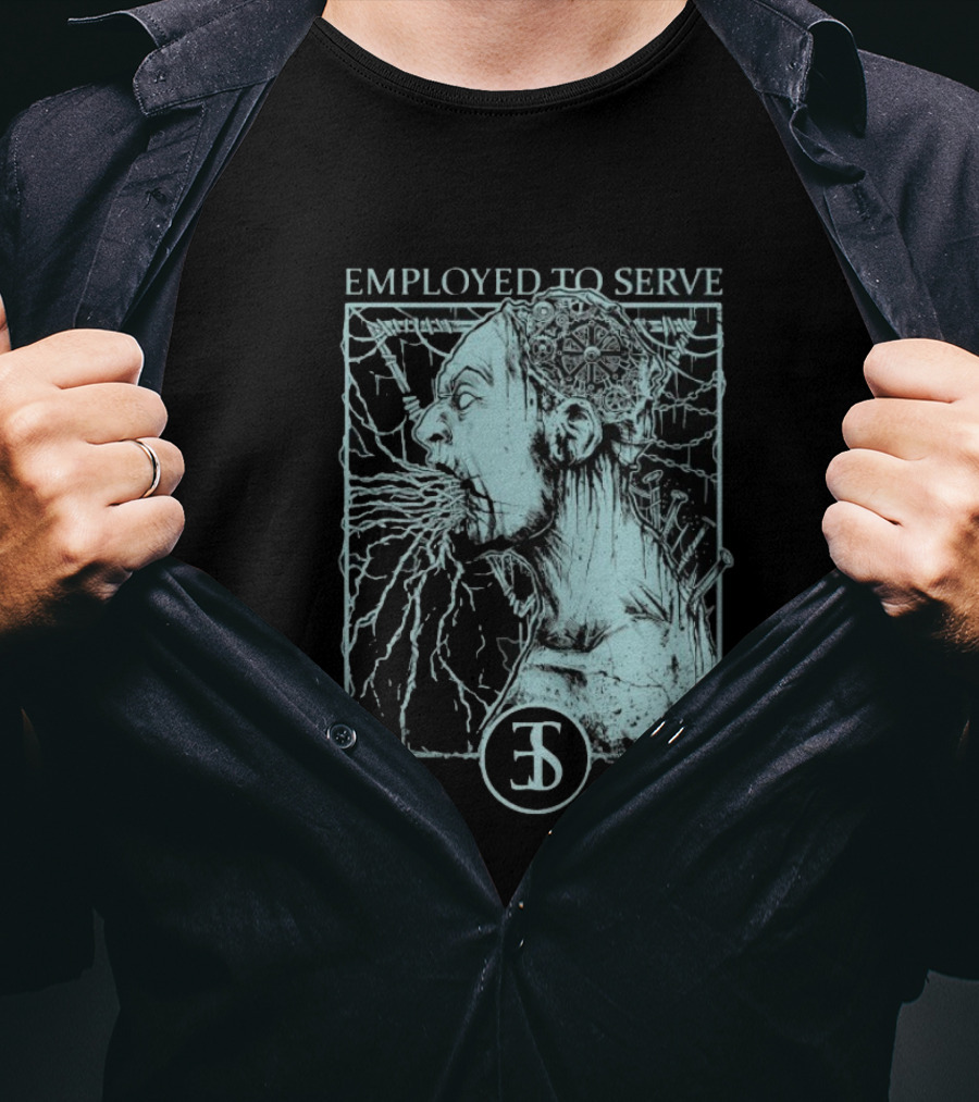 Employed To Serve Force Fed Intense Scream Artwork T-Shirt