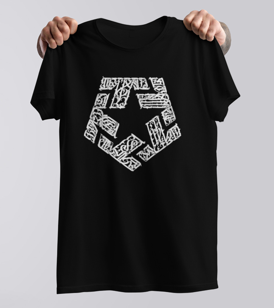Enemigo Star Tribal Gear Symbol Geometric Block Pattern T-Shirt