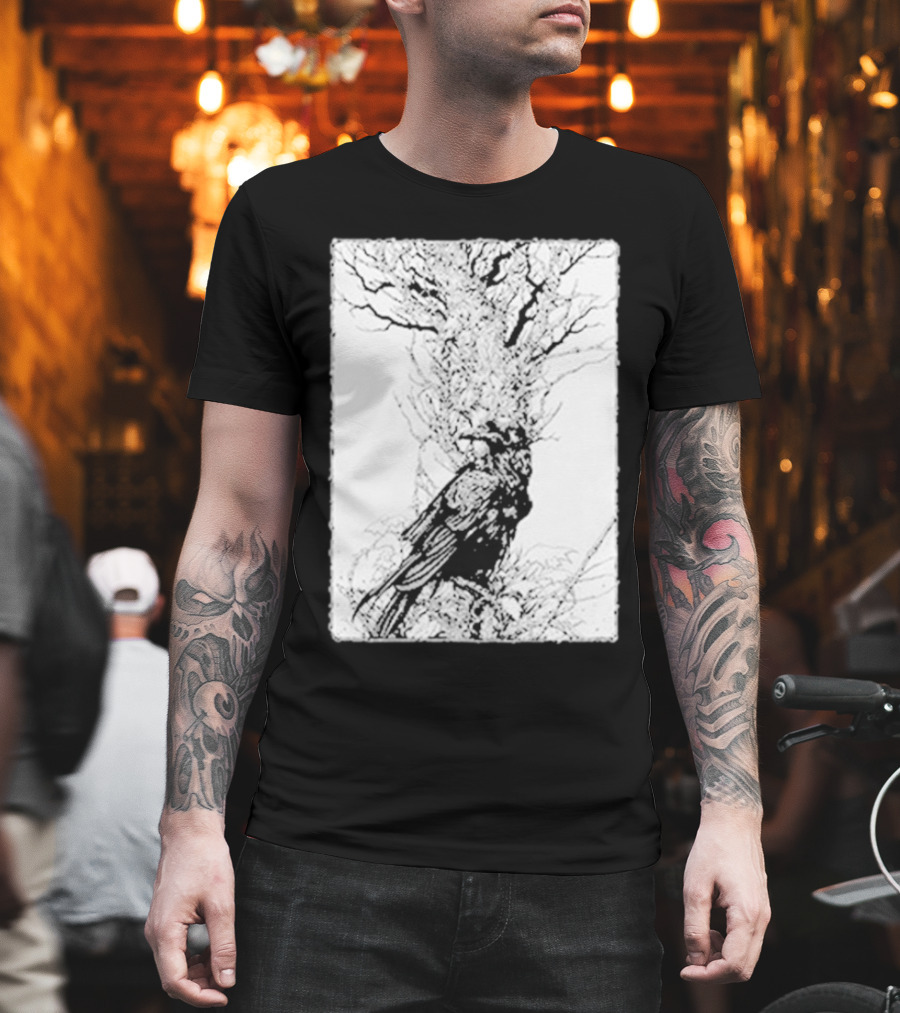 Fajar Allanda Raven Crow Art By Fajar Aeon Tree Illustration T-Shirt