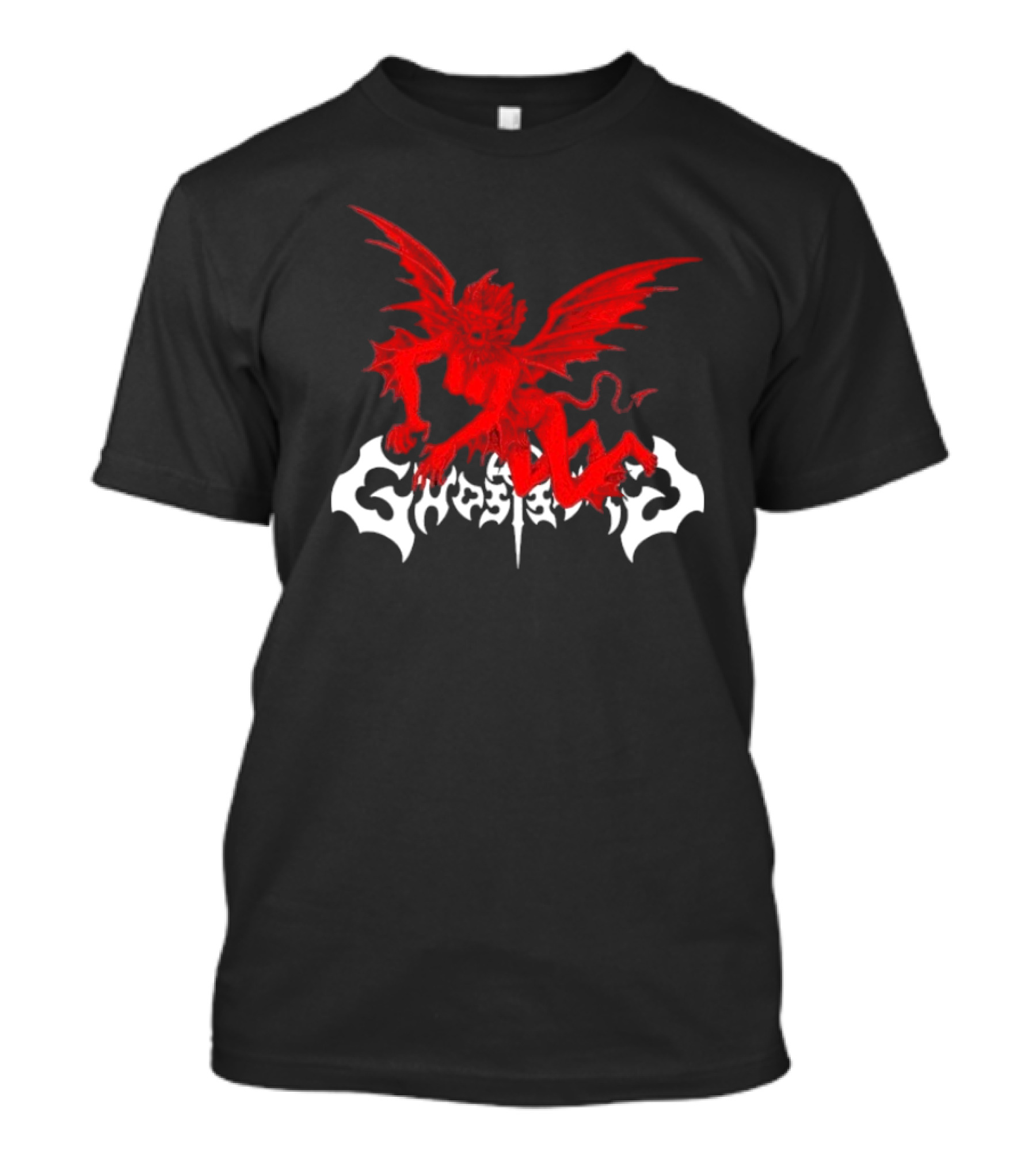 Ghost Supply Red Anarchy Angel Design USA T-Shirt