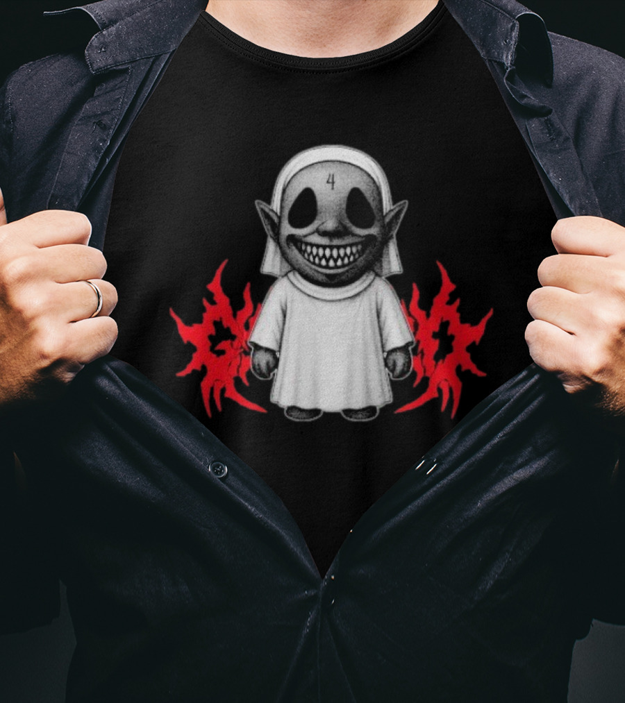 Ghost Supply Left Behind Smiling Figure With 4 Markings Retro Style T-Shirt