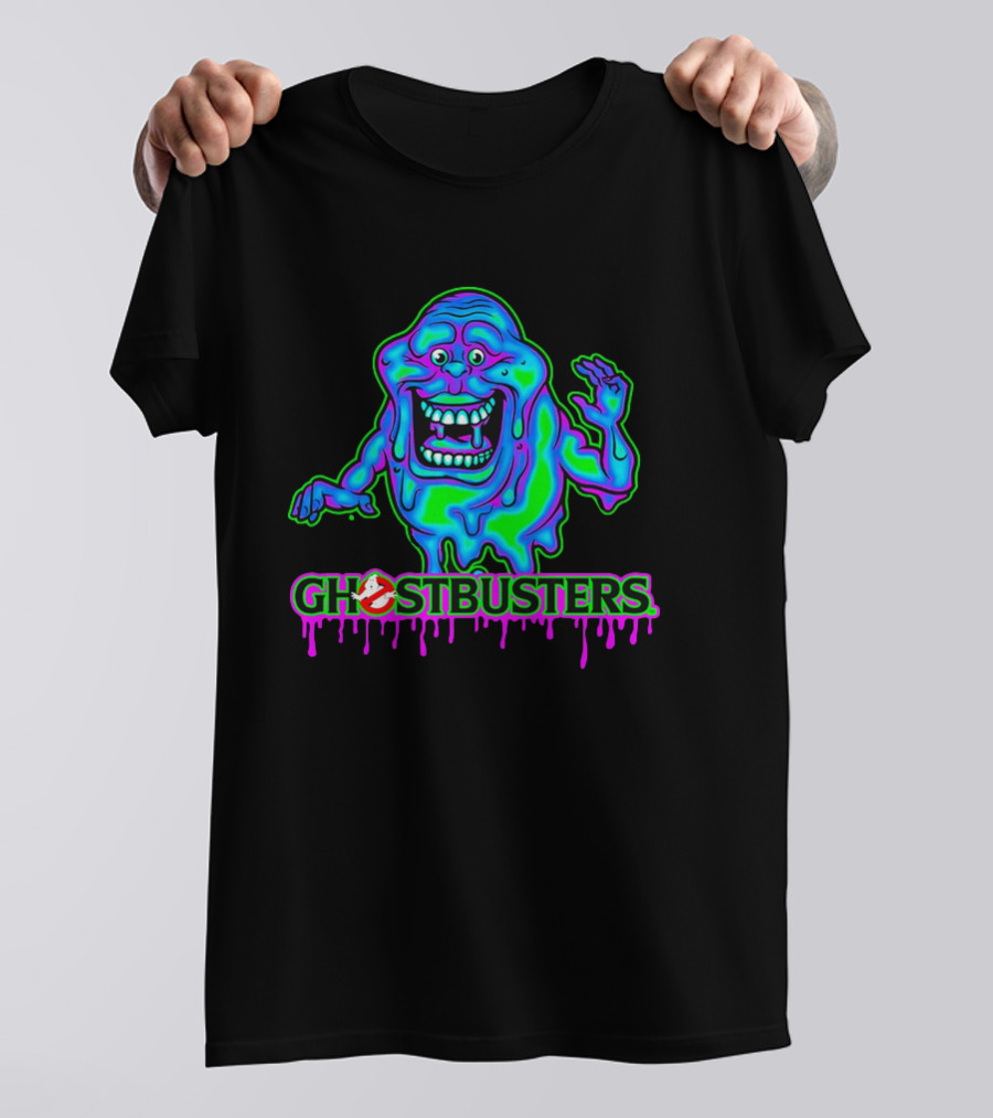 Ghostbusters Slimer Neon Little Spud Cartoon Ooze Glow T-Shirt