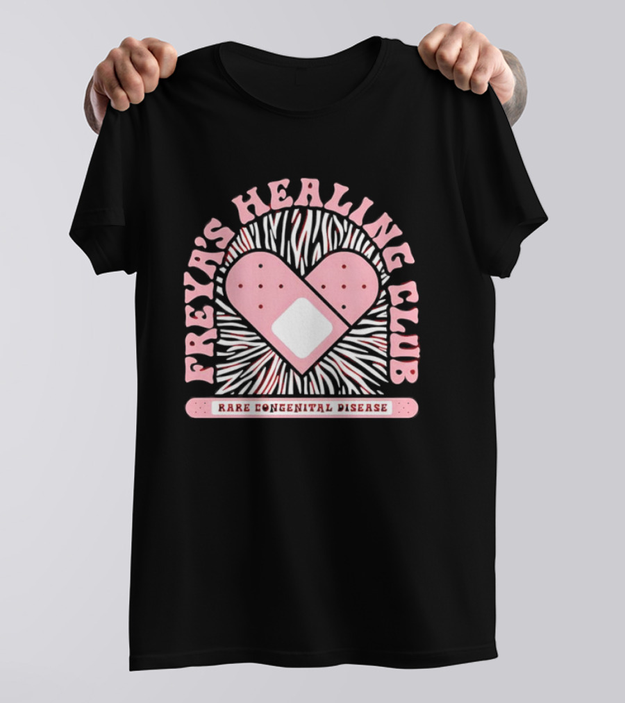Freya's Healing Club Rare Congenital Disease Bandaid Heart T-Shirt