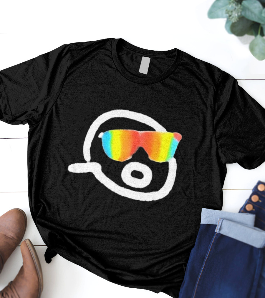 Gorklon Rainbow Sunglasses Sketch Retro Style T-Shirt
