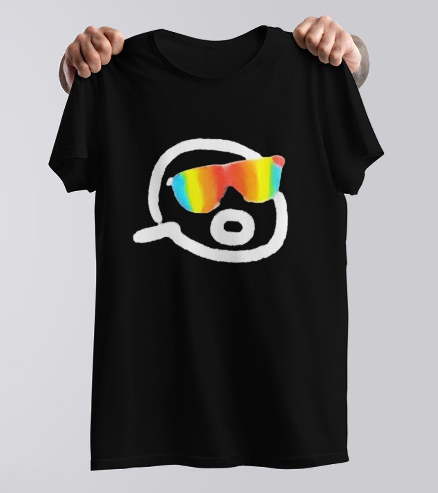 Gorklon Rainbow Sunglasses Sketch Retro Style T-Shirt