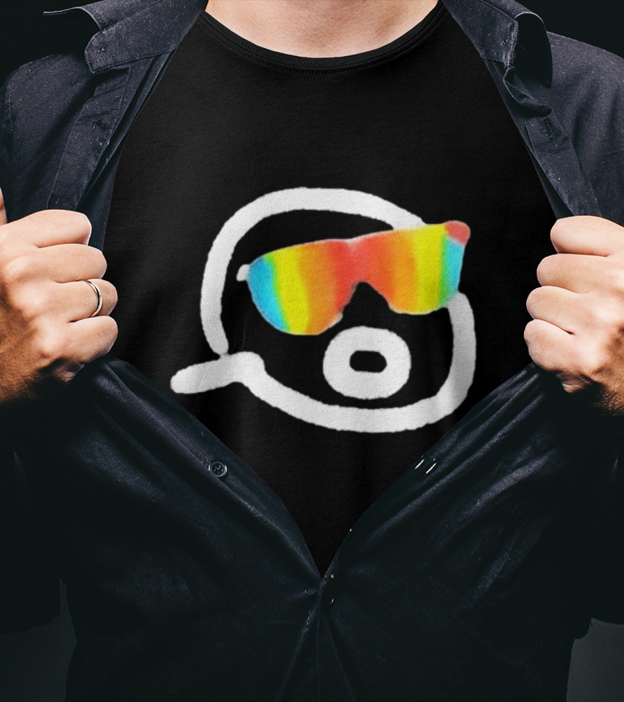 Gorklon Rainbow Sunglasses Sketch Retro Style T-Shirt