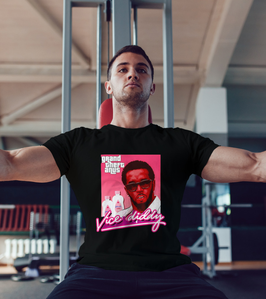 Grand Theft Anus Vice Diddy Johnson's Baby Oil Parody T-Shirt