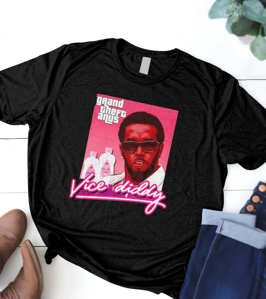 Grand Theft Anus Vice Diddy Johnson's Baby Oil Parody T-Shirt