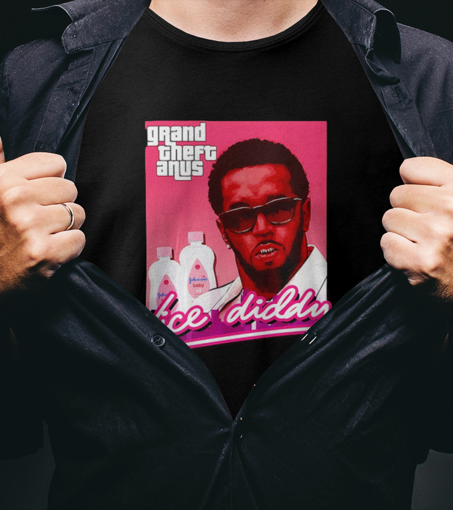 Grand Theft Anus Vice Diddy Johnson's Baby Oil Parody T-Shirt