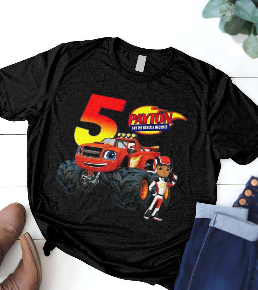 5 Payton And The Monster Machines Blaze Birthday Adventure T-Shirt