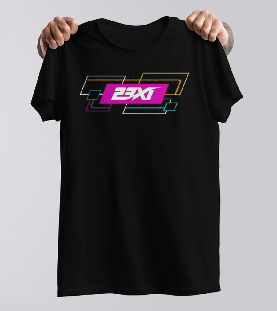 23XI Racing Team Colorful Geometric Elements T-Shirt