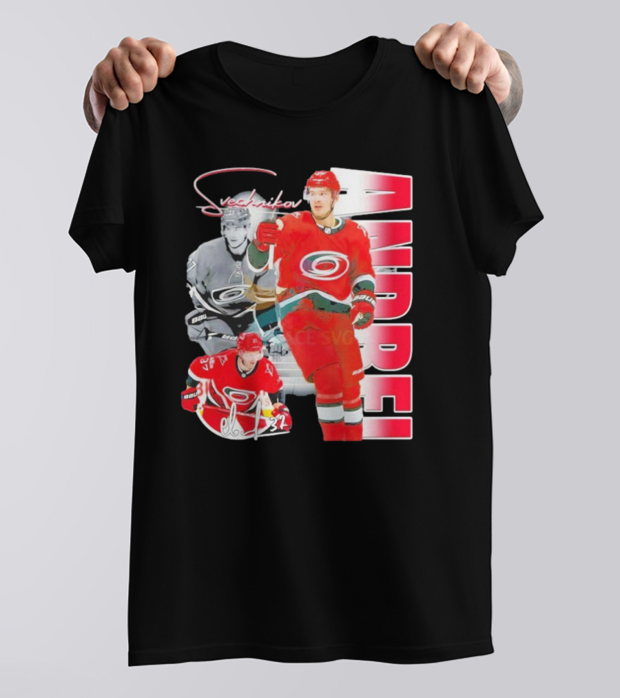 Andrei Svechnikov Carolina Hurricanes NHL Player 37 Signature T-Shirt