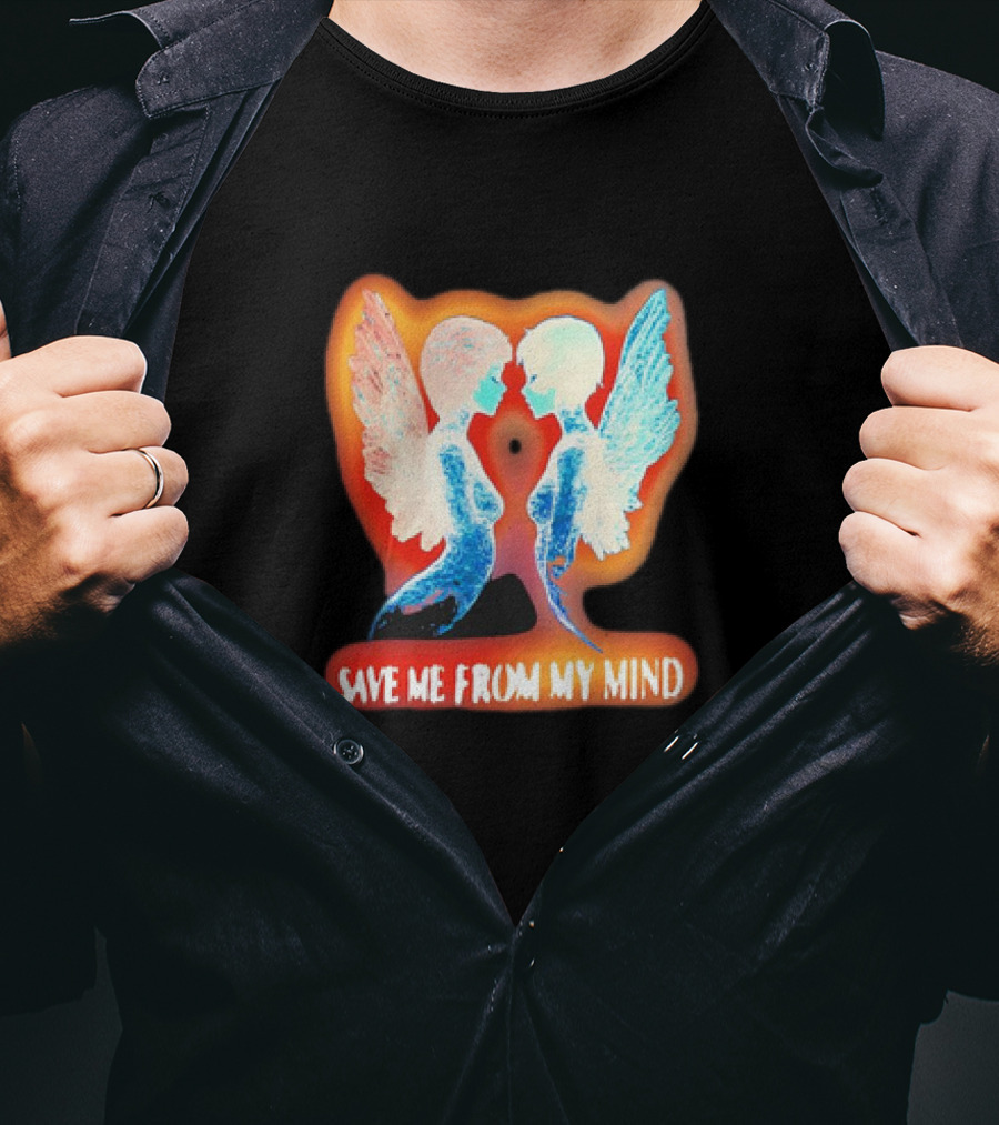 Angel Save Me From My Mind Wings Reflection T-Shirt