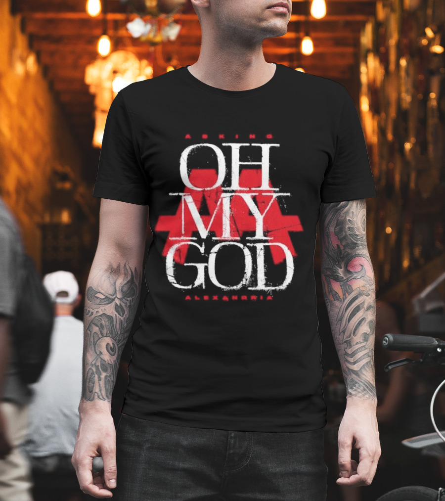 Asking Alexandria Oh My God Red Text Design AA T-Shirt