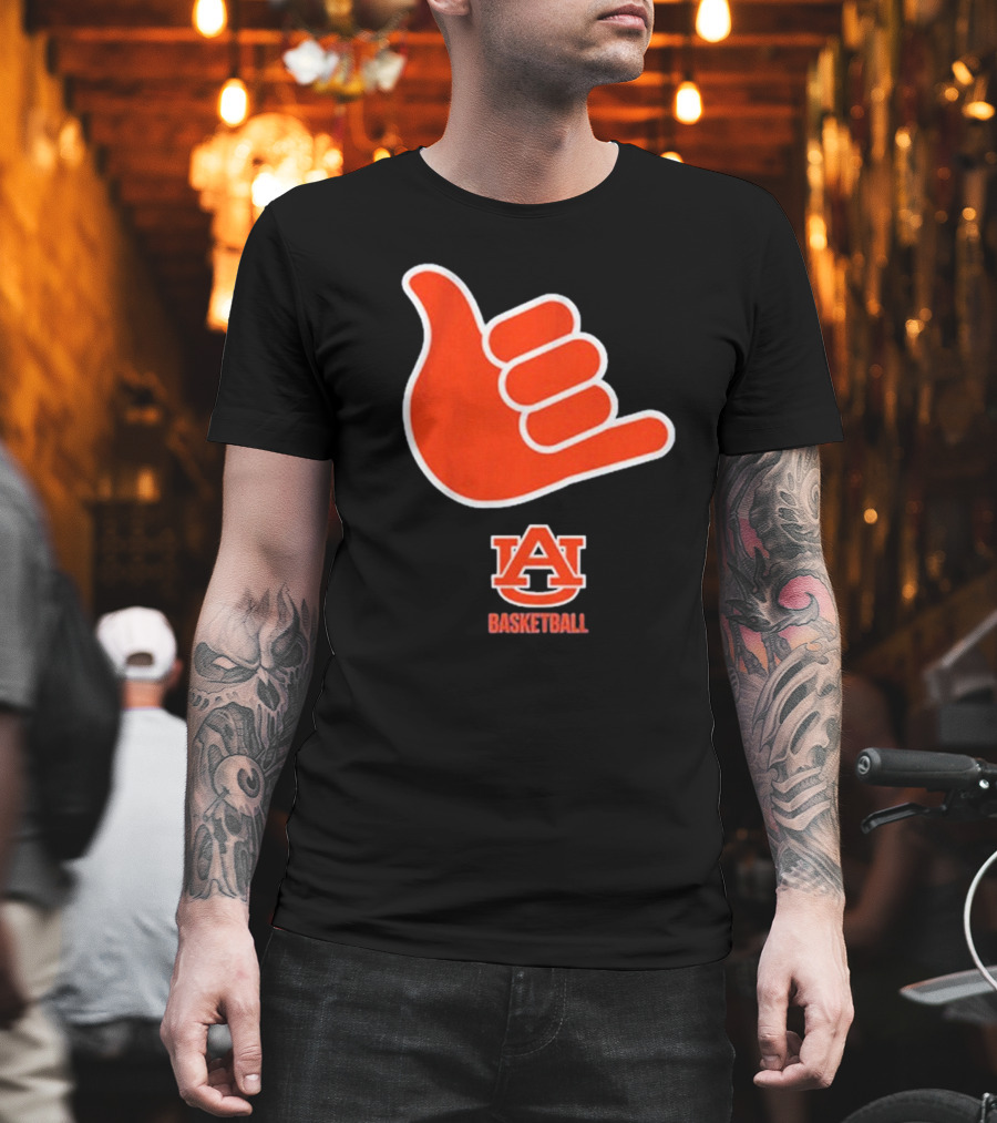 Auburn Basketball AU Shaka Hand Sign T-Shirt