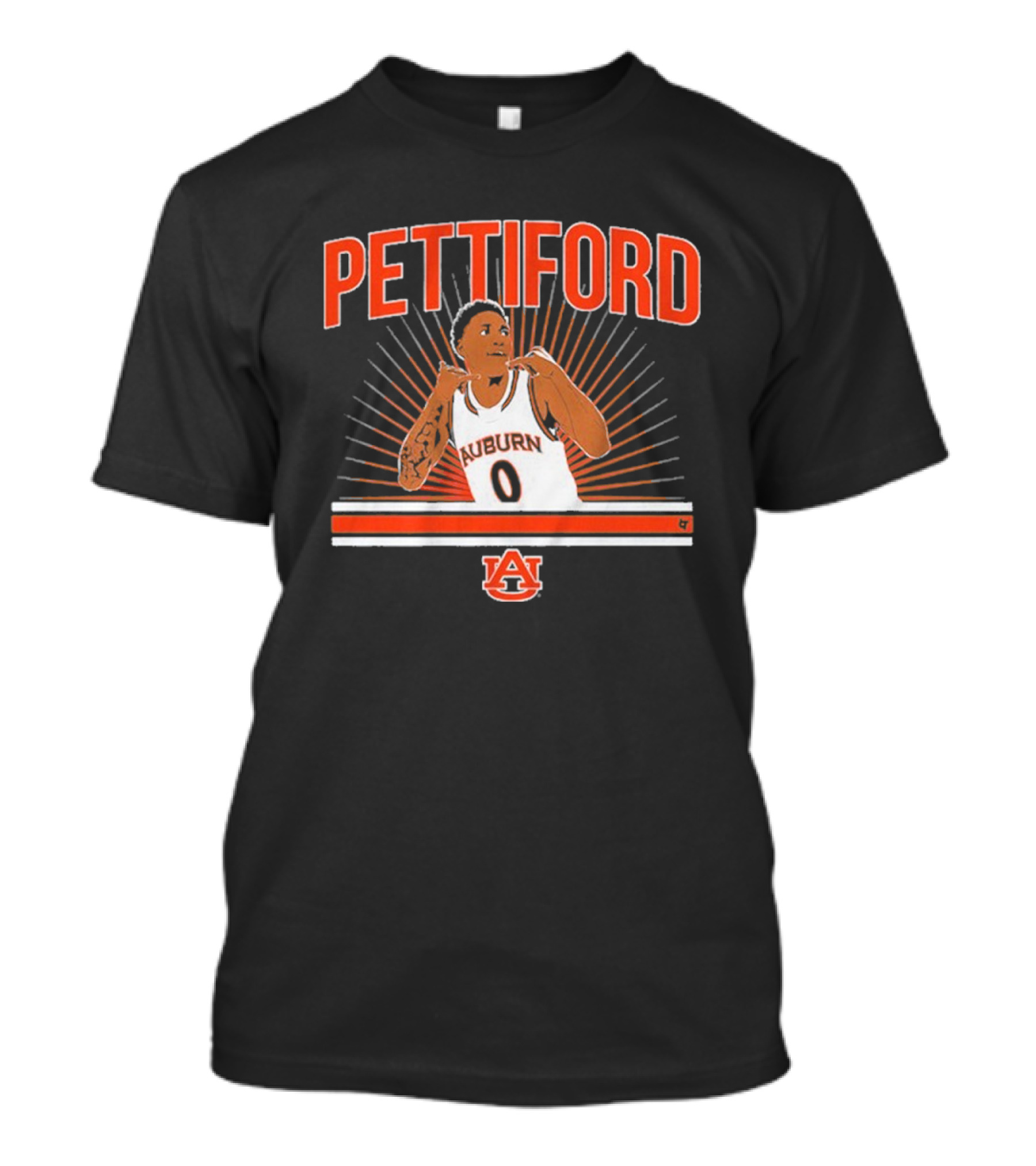 Auburn Basketball Pettiford 0 Auburn University Basketball Star T-Shirt