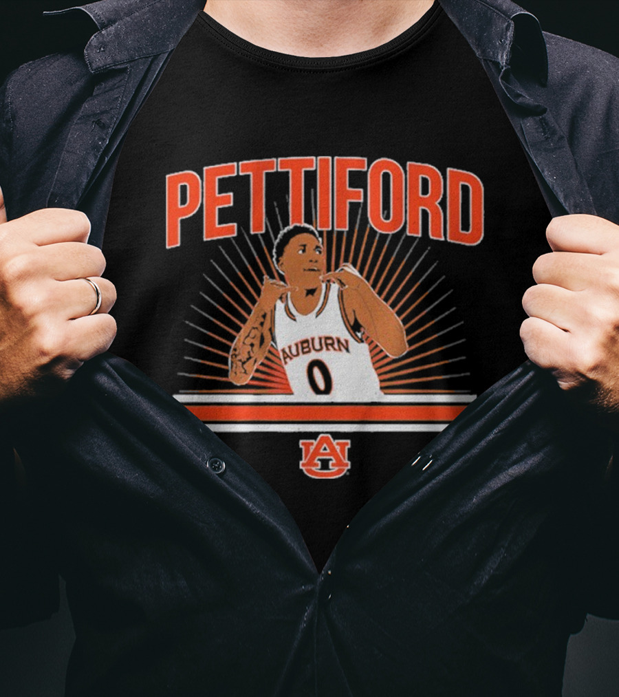 Auburn Basketball Pettiford 0 Auburn University Basketball Star T-Shirt