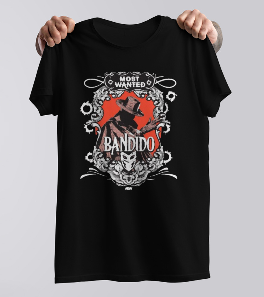 Bandido Most Wanted Masked Man AEW 2025 T-Shirt