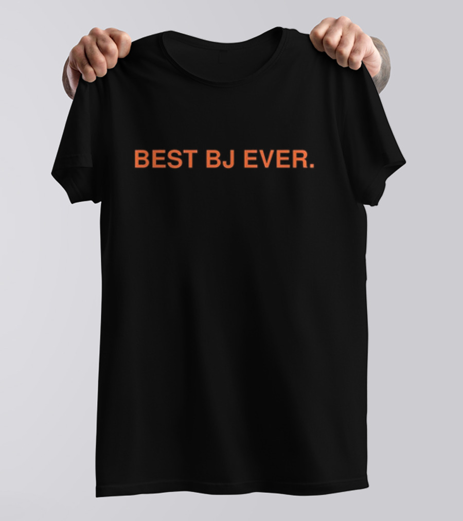 BEST DJ EVER Bold Orange Text Music Lover T-Shirt