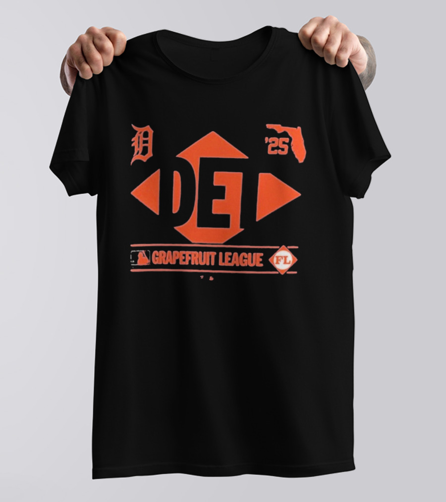 Detroit Tigers Spring Training 2025 Grapefruit League FL Icon T-Shirt