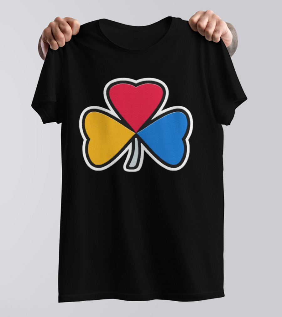 Pittsburgh Steelers Steel Shamrock Heart Colors T-Shirt