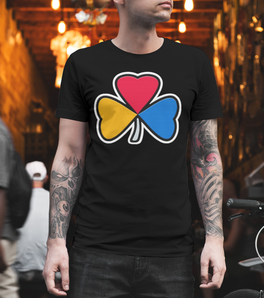 Pittsburgh Steelers Steel Shamrock Heart Colors T-Shirt