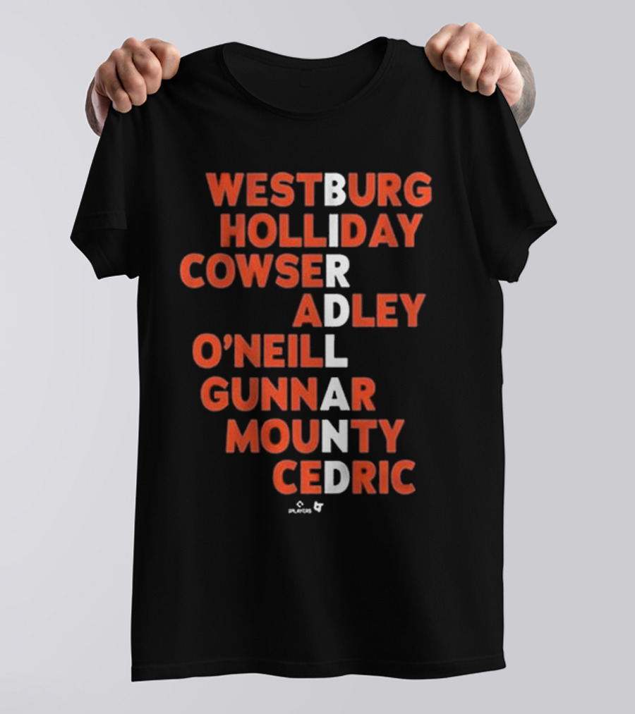 WESTBURG HOLLIDAY COWSER ADLEY O'NEILL GUNNAR MOUNTY CEDRIC BIRDLAND 2025 T-Shirt