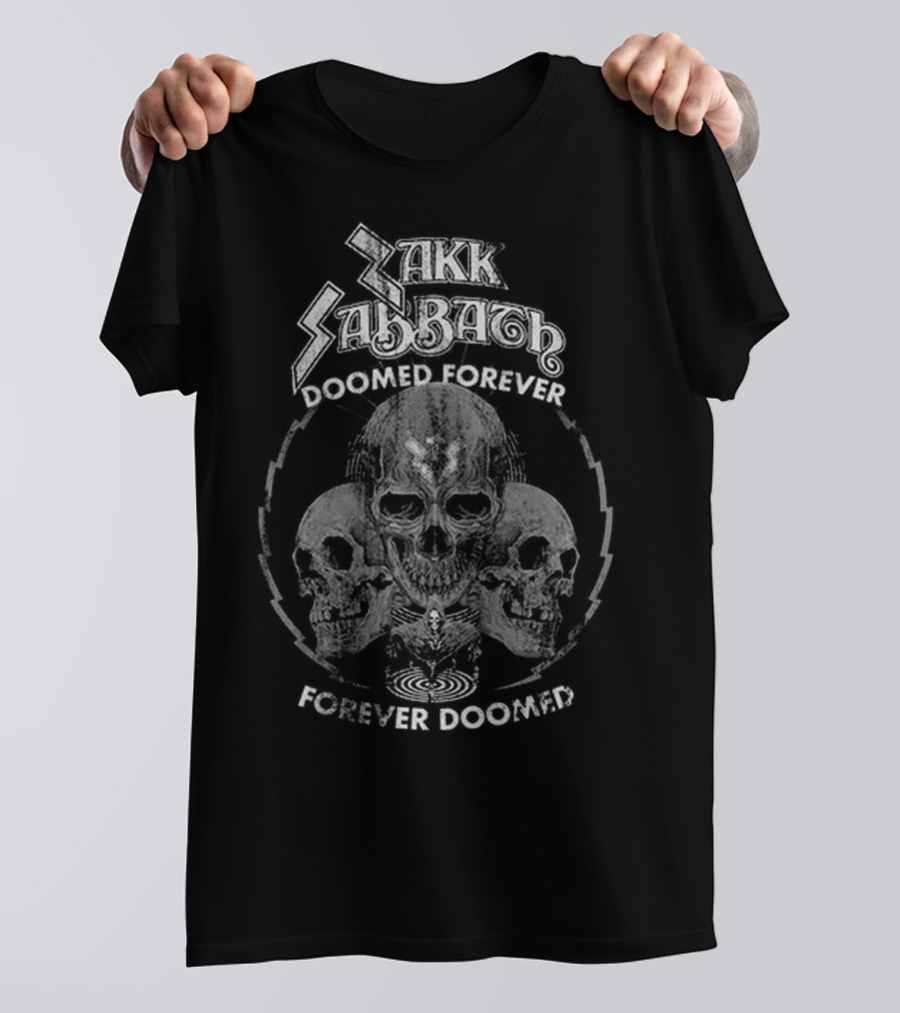 Black Label Society Zakk Sabbath Forever Doomed Skulls T-Shirt
