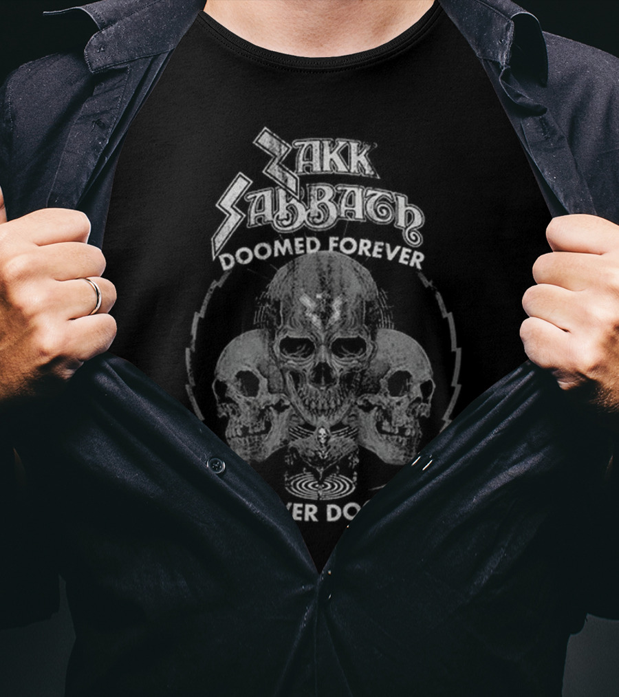 Black Label Society Zakk Sabbath Forever Doomed Skulls T-Shirt