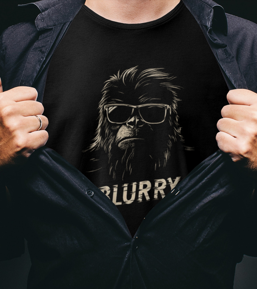 Blurry Cool Breeze Bigfoot In Sunglasses T-Shirt