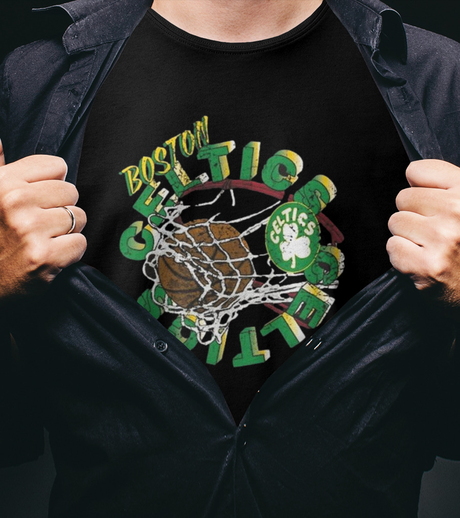 Boston Celtics Mitchell & Ness Preschool In The Net Basketball Celtics T-Shirt