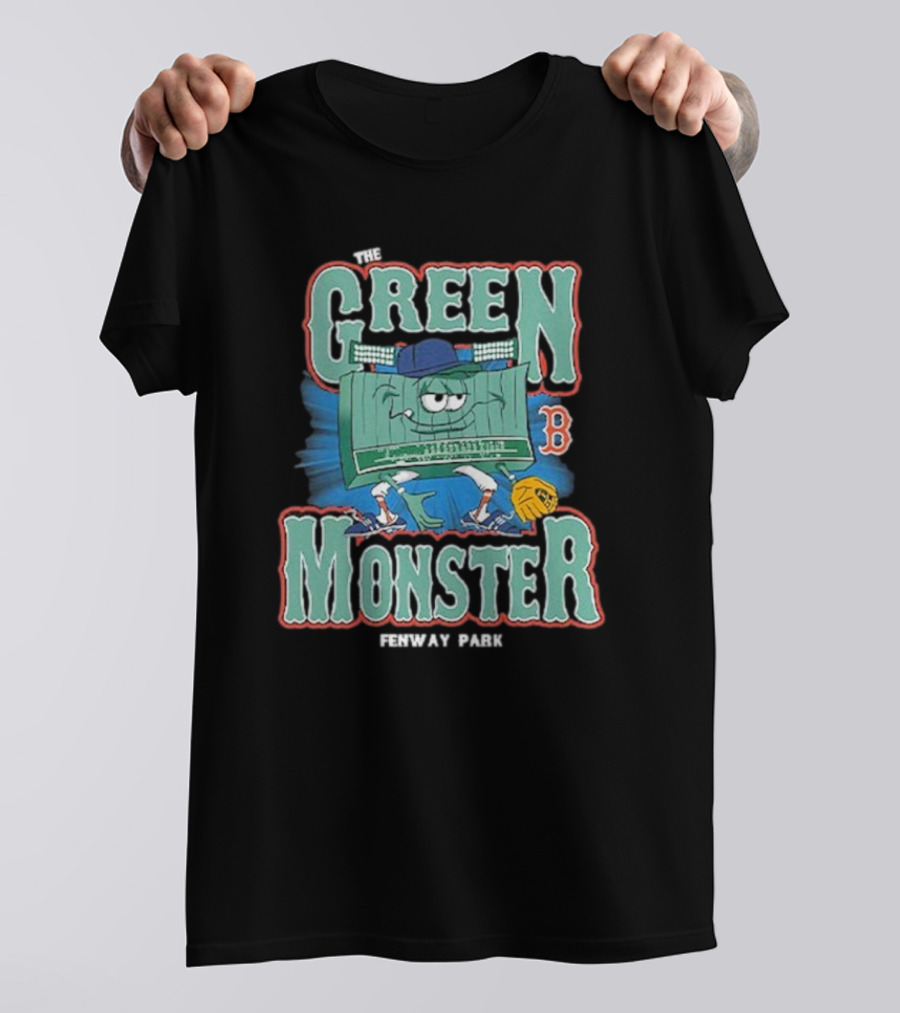 The Green Monster Fenway Park Boston Red Sox Baseball Character T-Shirt