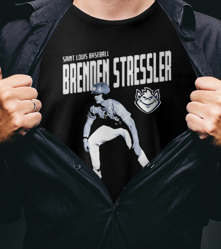 Brenden Stressler Portrait Saint Louis Billikens Baseball NCAA Division I Graphic T-Shirt
