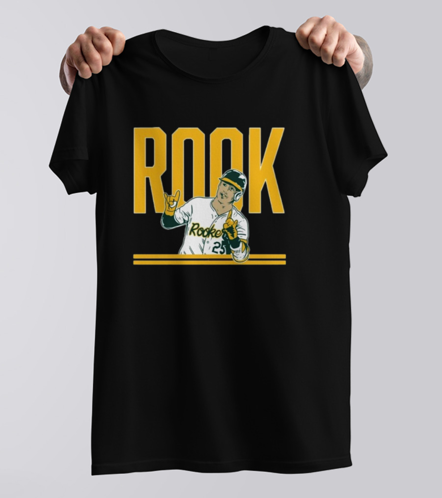 Brent Rooker Rook Baseball Gesture Portrait 25 T-Shirt